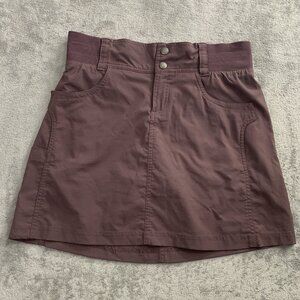 Title Nine Clamber Skort Womens 4 Burgundy Lined Outdoor Travel Skirt Gorpcore